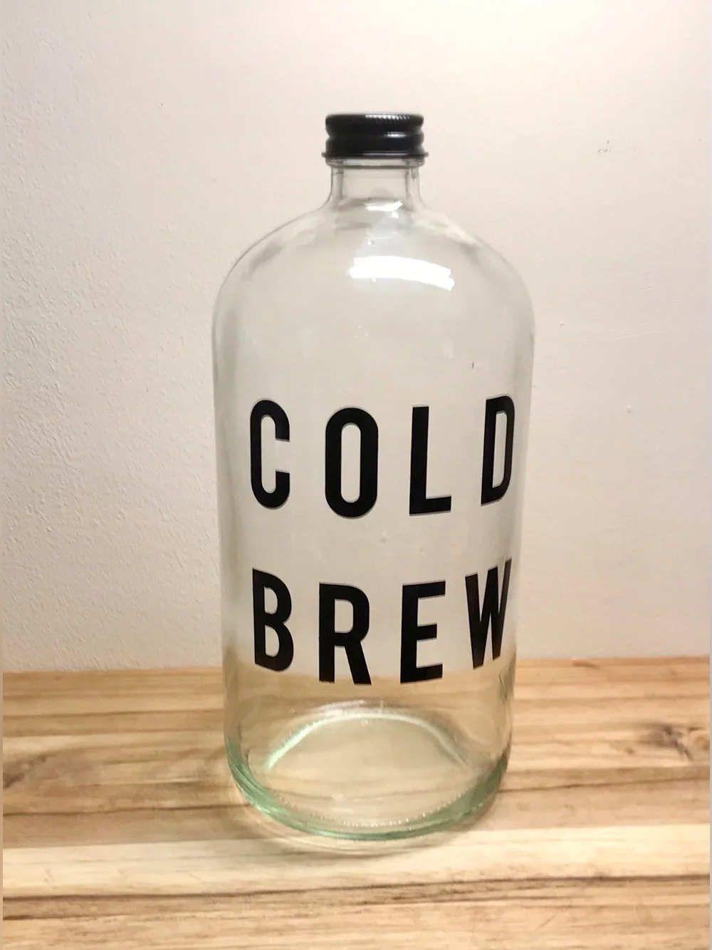 TARGET Cold Brew Labeled Med Glass Jug Reusable Container Twist Cap Lid